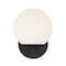 Designers Fountain Crown Heights 6in 1-Light Matte Black Contemporary Indoor Wall Sconce with Etched Opal Glass Shade D252C-WS-MB - alternate 1